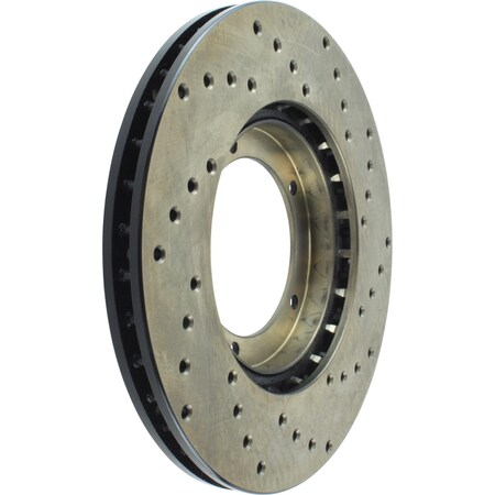 Centric StopTech Sport Cross Drilled Brake Rotor; Front Right, StopTech 128.37018R